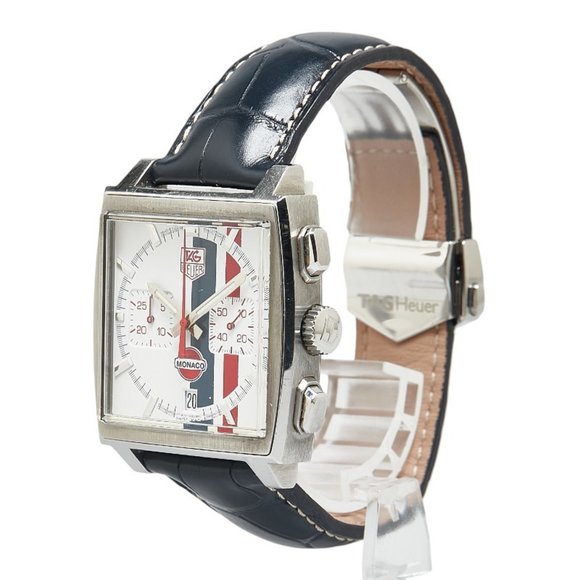 TAG Heuer Monaco Limited Edition 4000 Watch CW2118 FC6207 Automatic White Dia... - Picture 3 of 10